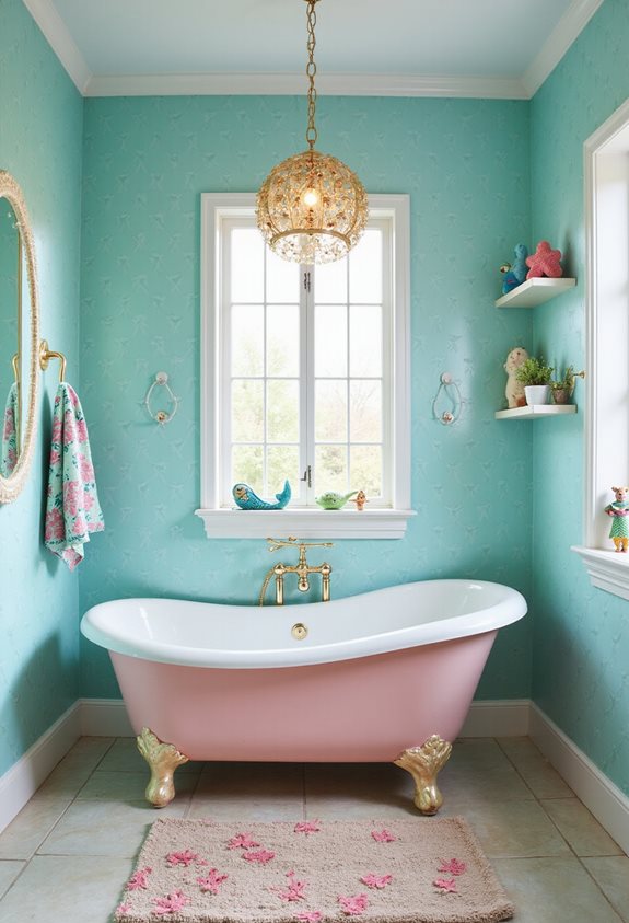 mermaid themed bathroom decor ideas