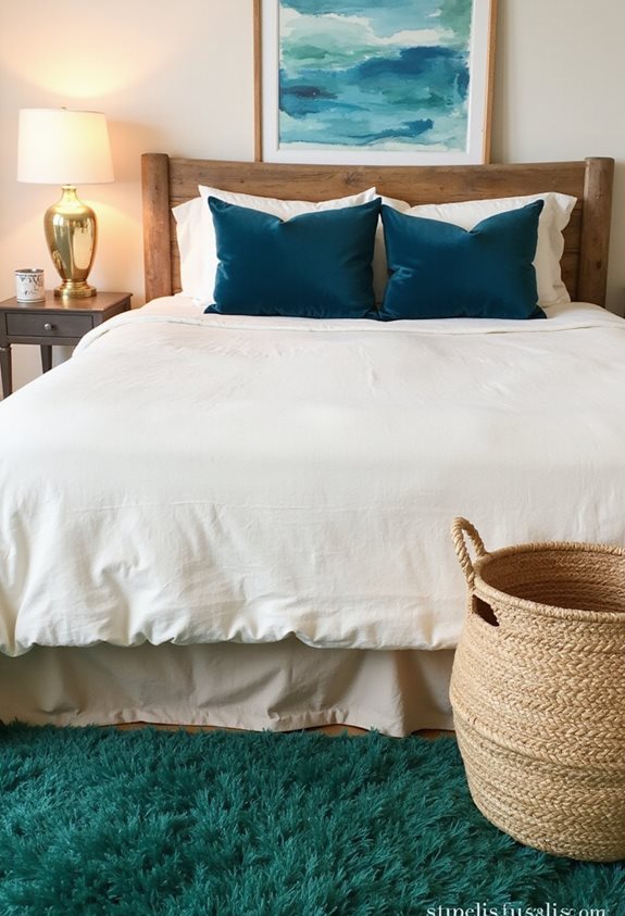 metal wood blue green