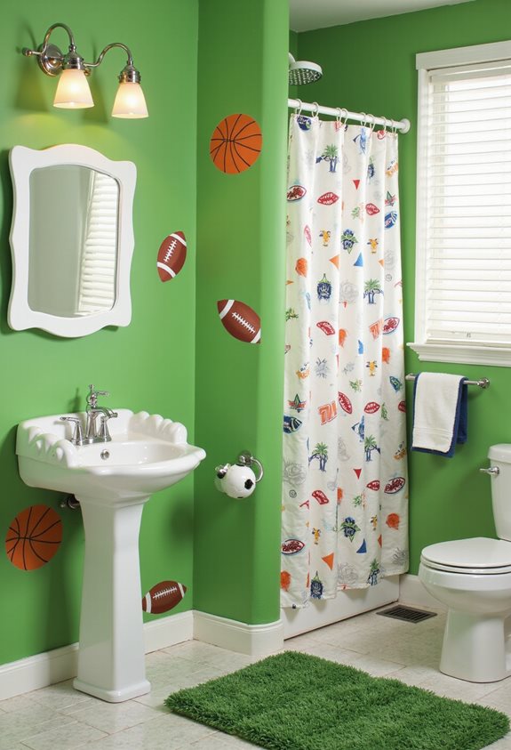 mini stadium bathroom makeover