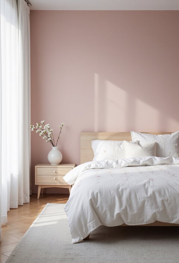 minimalist pink and white