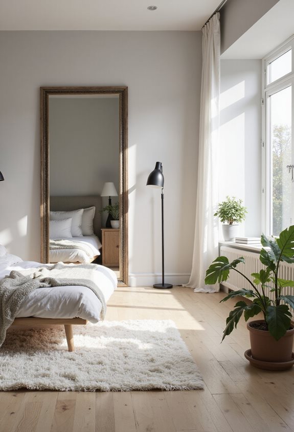 mirrors create spacious illusion