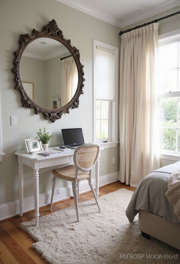 mirrors create spacious illusions