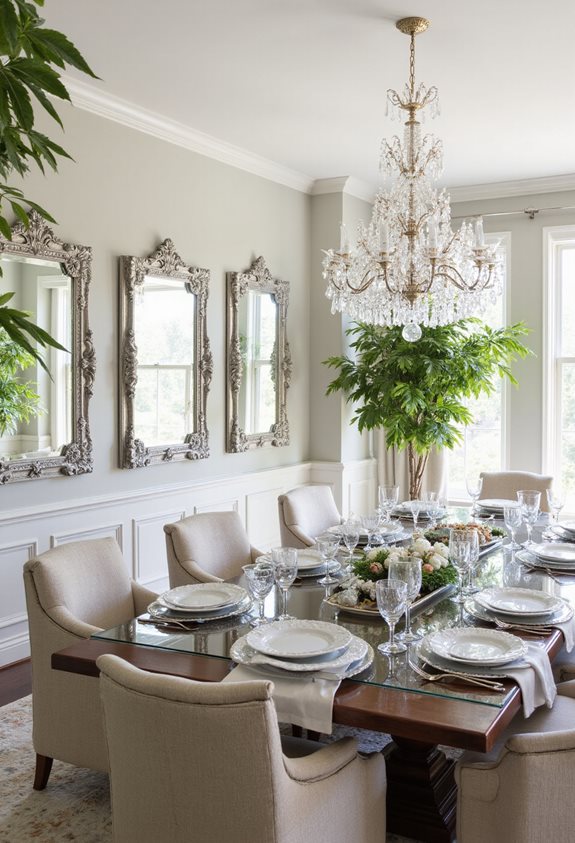 mirrors create spacious illusions