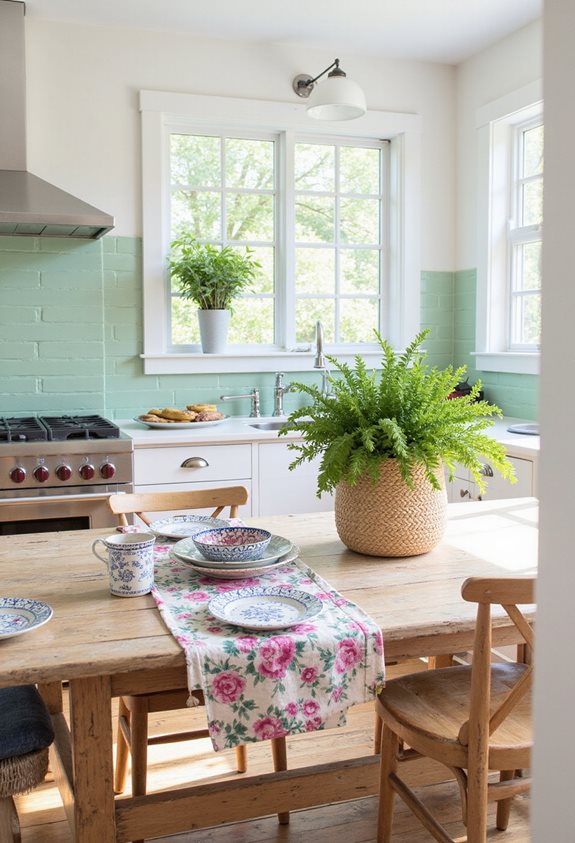 mixing patterns enhances kitchen