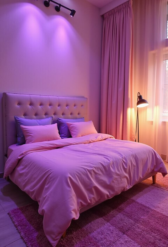 mixing pink and purple