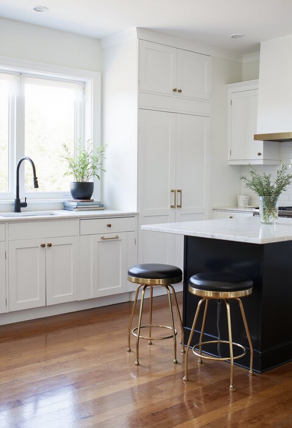 modern kitchen black accents