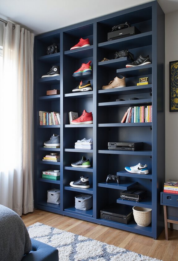 modular shelving for organization