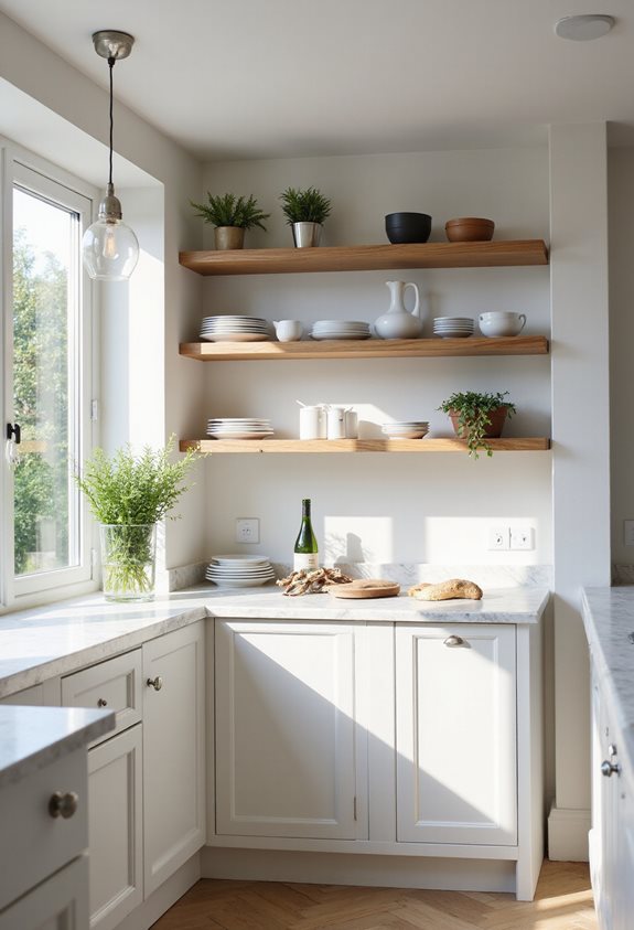 open shelving personalized kitchen style