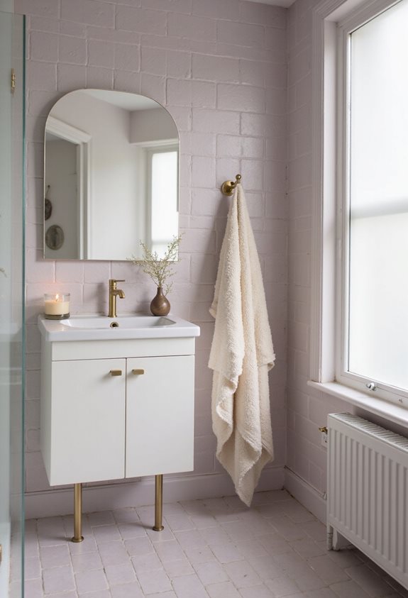pale mauve bathroom palette