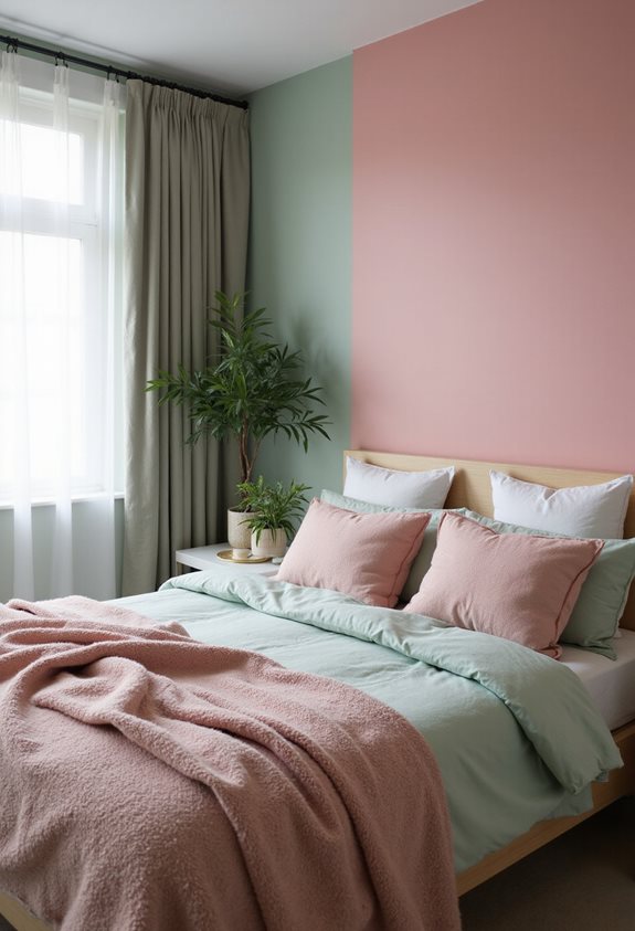 playful pink accent wall