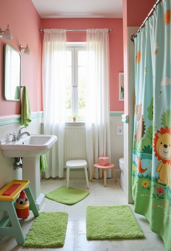 playful pink and green