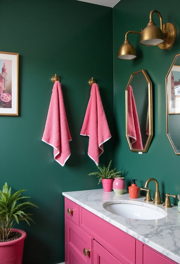 playful pink meets green