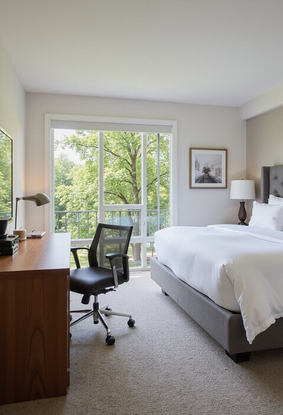 productivity focused guest workspace setup