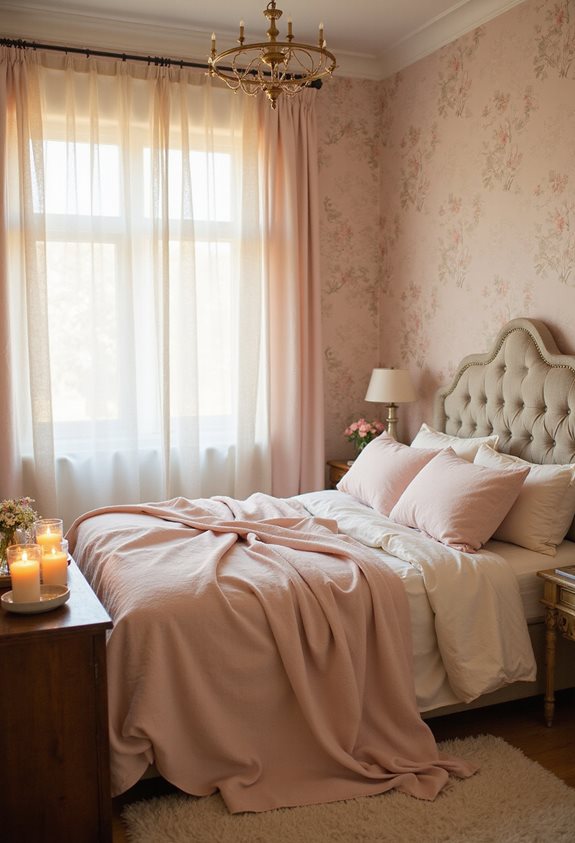 romantic color palettes selection