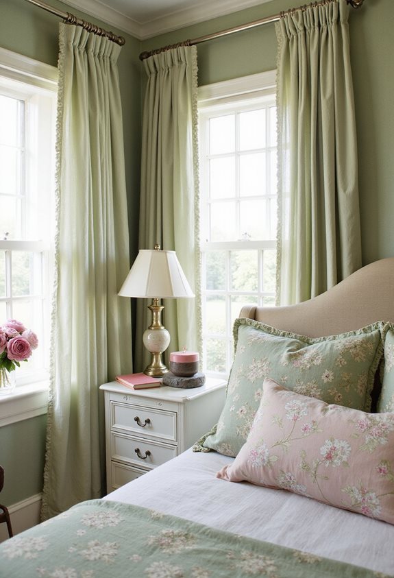 romantic sage and pink designs