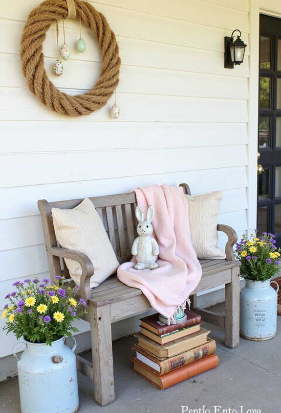 rustic bunny decor accents