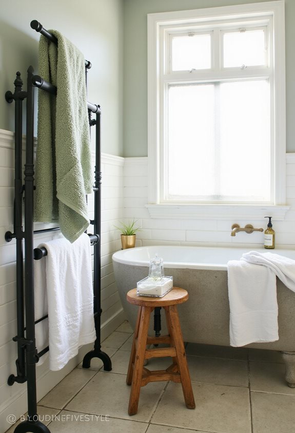 sage green bathroom refresh