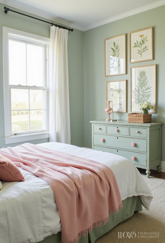 sage green furniture makeover