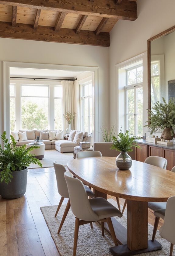 seamless open dining spaces