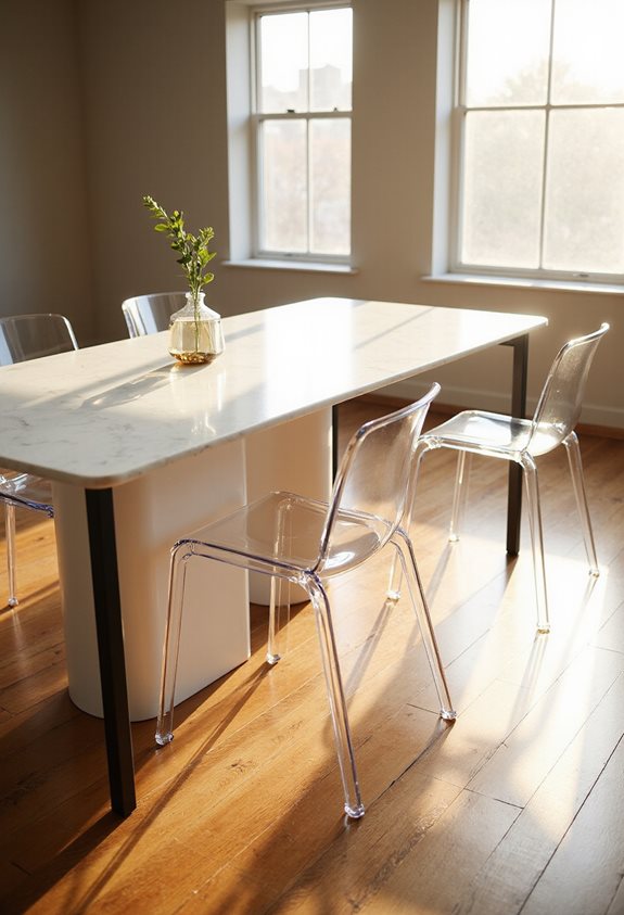 sleek minimalist dining solution