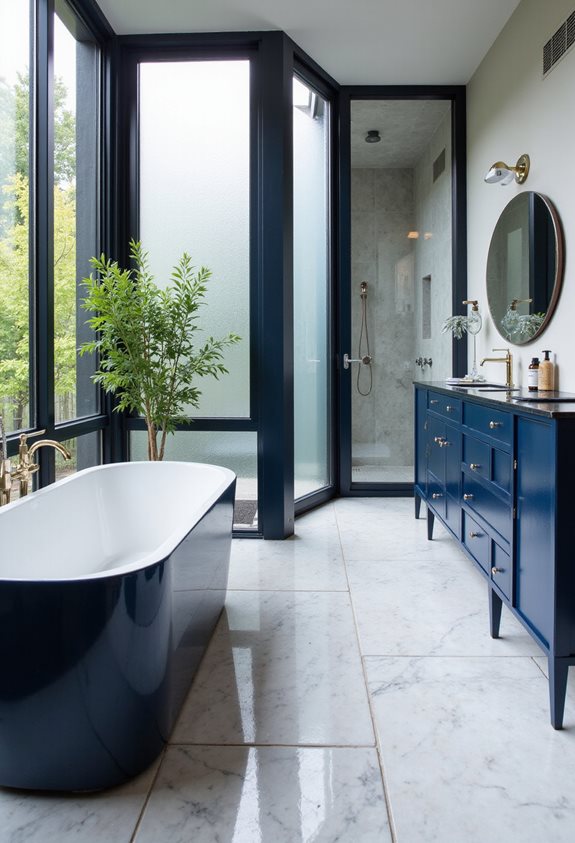 sleek modern bathroom designs