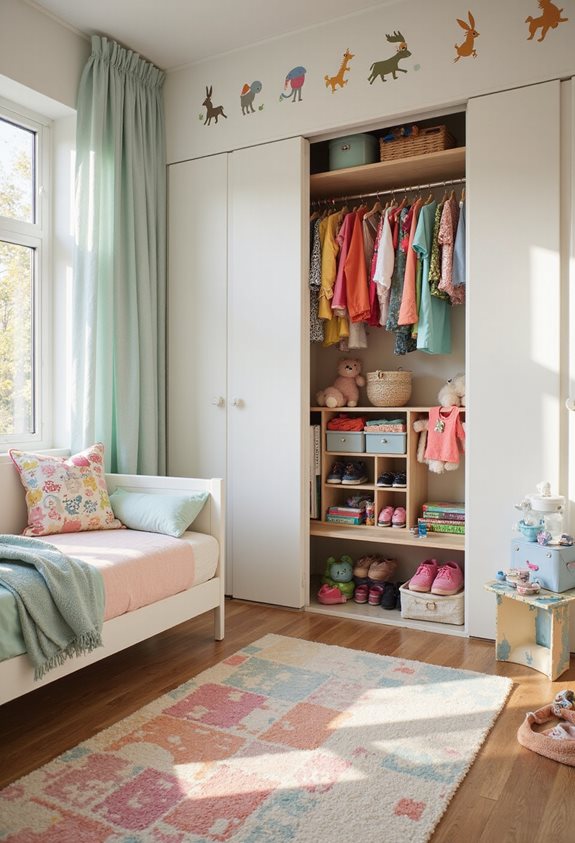 smart toddler closet organization