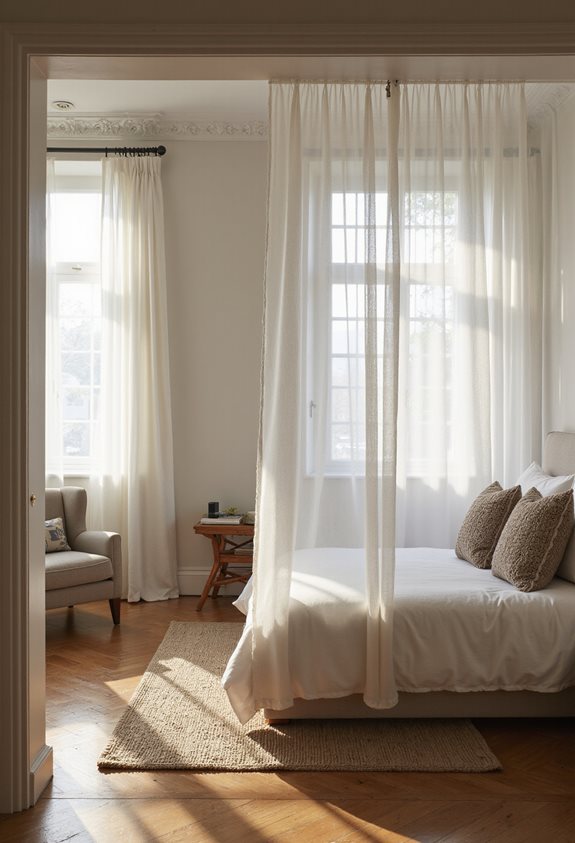 soft privacy with curtains