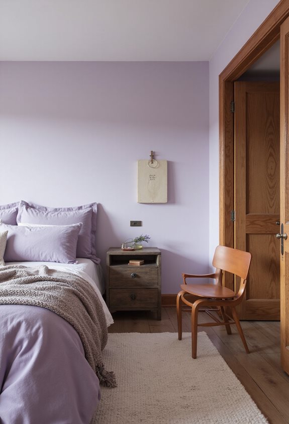 soothing lavender and brown