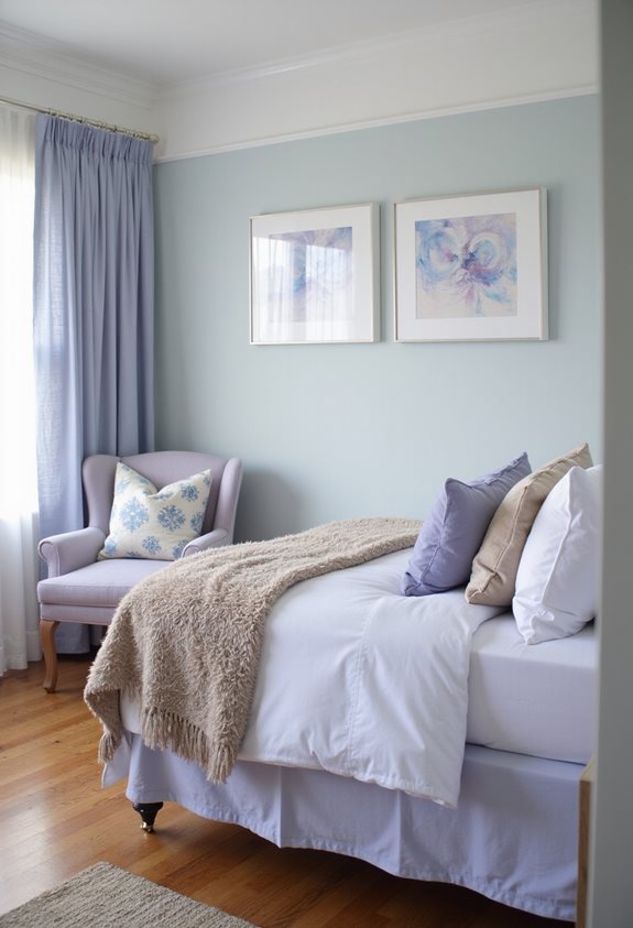 soothing pastel bedroom retreat