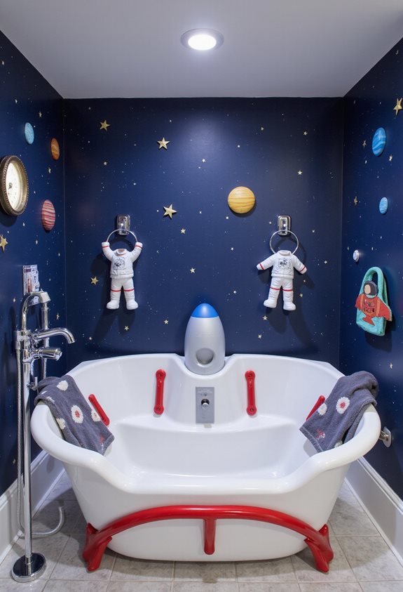 space themed bathroom decor