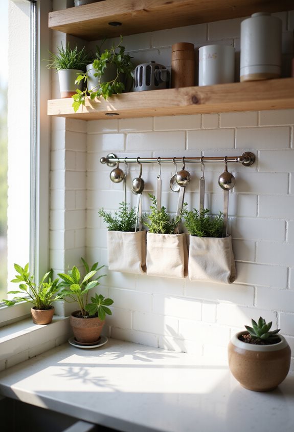 stylish backsplash with storage