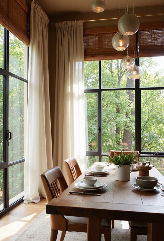 stylish dining room windows
