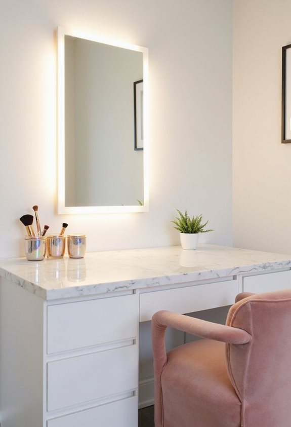stylish yet spacious vanity