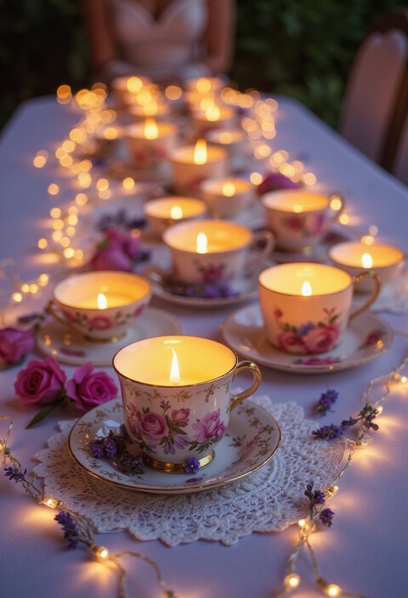teacup candle centerpiece tutorial