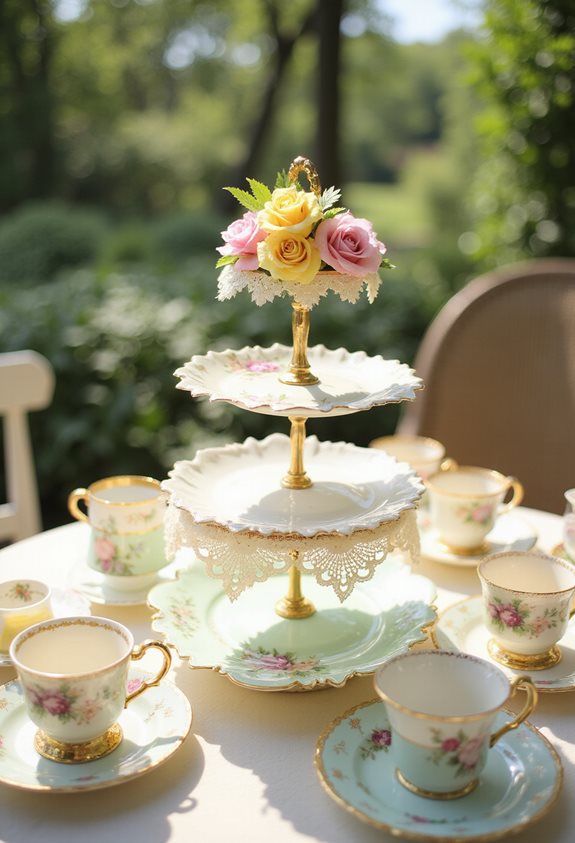 tiered vintage dessert stands