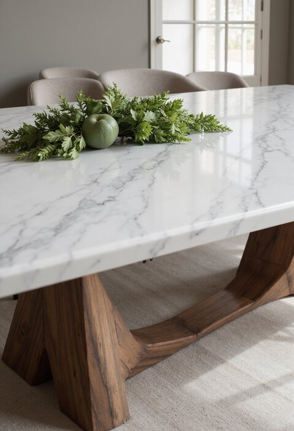 timeless marble wood elegance