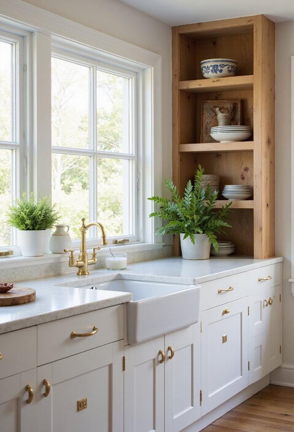 timeless white and wood kitchens