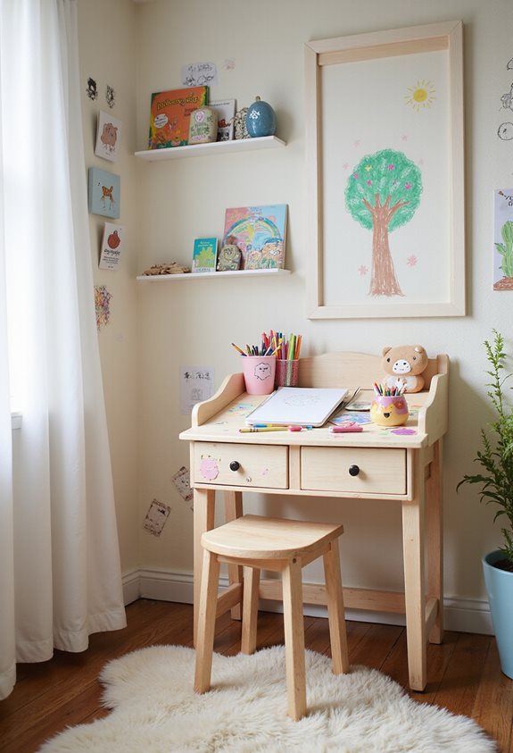 toddler sized creative workspace