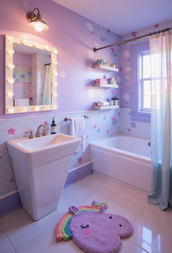 unicorn themed bathroom decor ideas