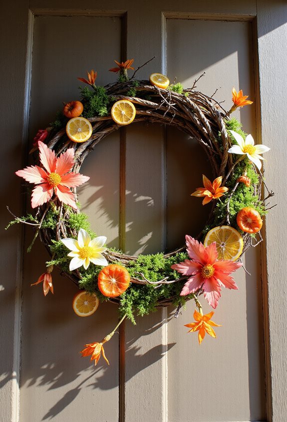upcycled materials for wreaths