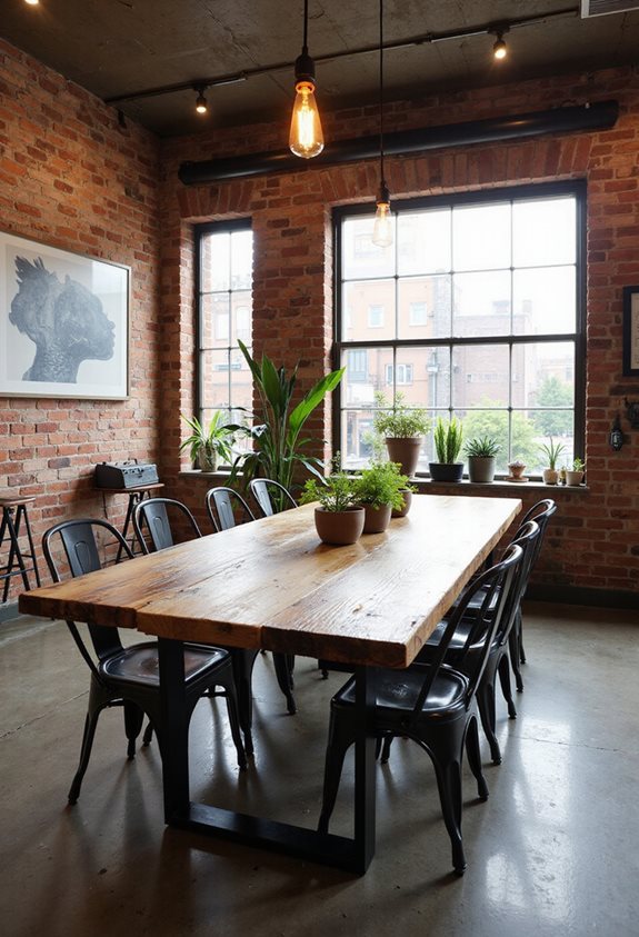 urban industrial dining charm