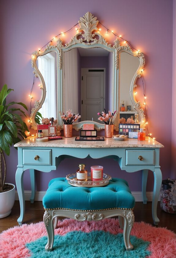 vibrant accents for vanity