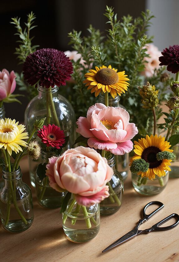 vibrant blooms unexpected greenery