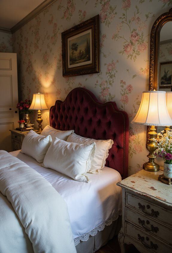 vintage charm enhances bedrooms