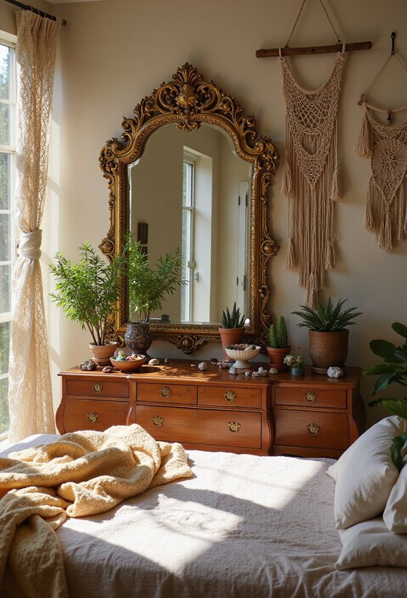 vintage mirrors enhance charm