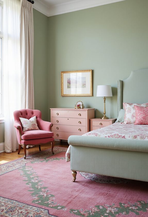 vintage pink meets sage