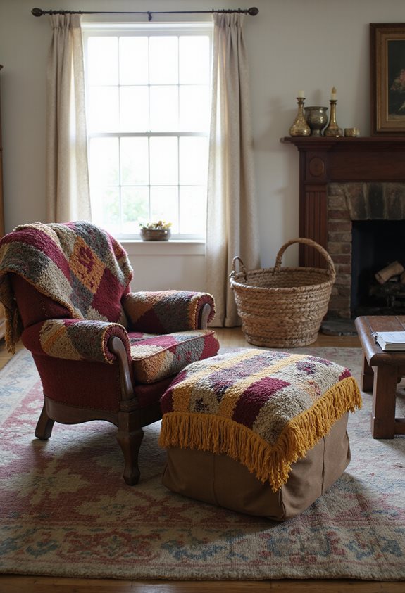 vintage textiles create warmth