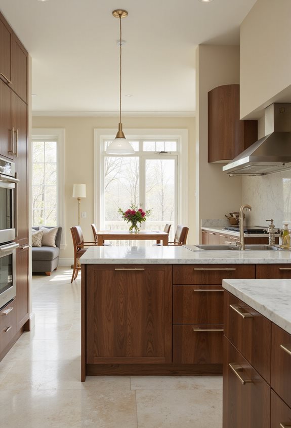 walnut complements neutral palettes