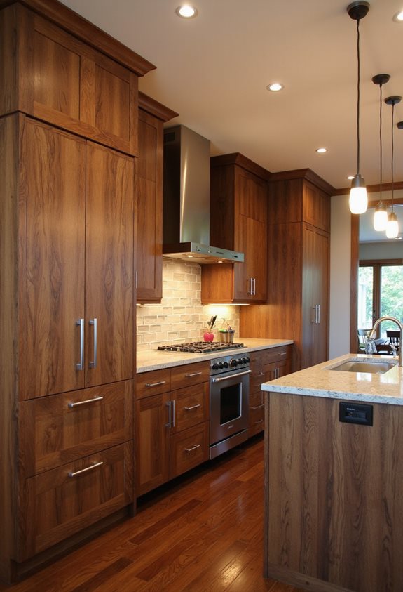 warm lighting enhances walnut