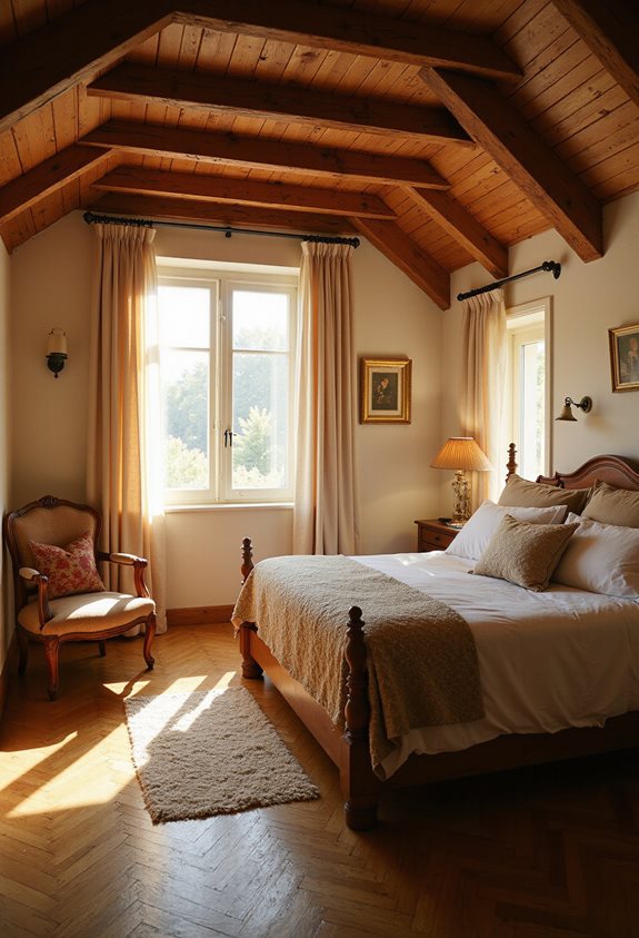 warm wood bedroom comfort